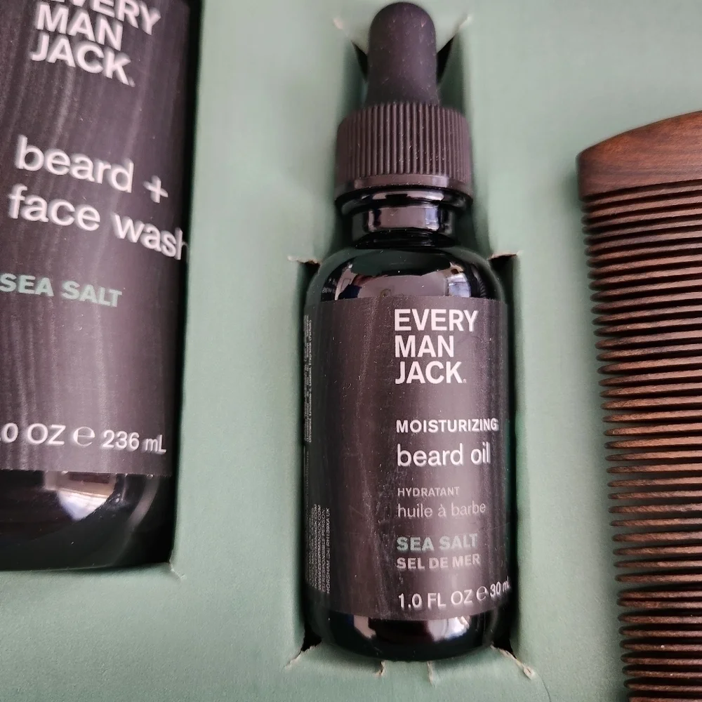 Every Man Jack Sea Salt Beard Kit - 4 Piece Set - OPEN BOX - New Never Used